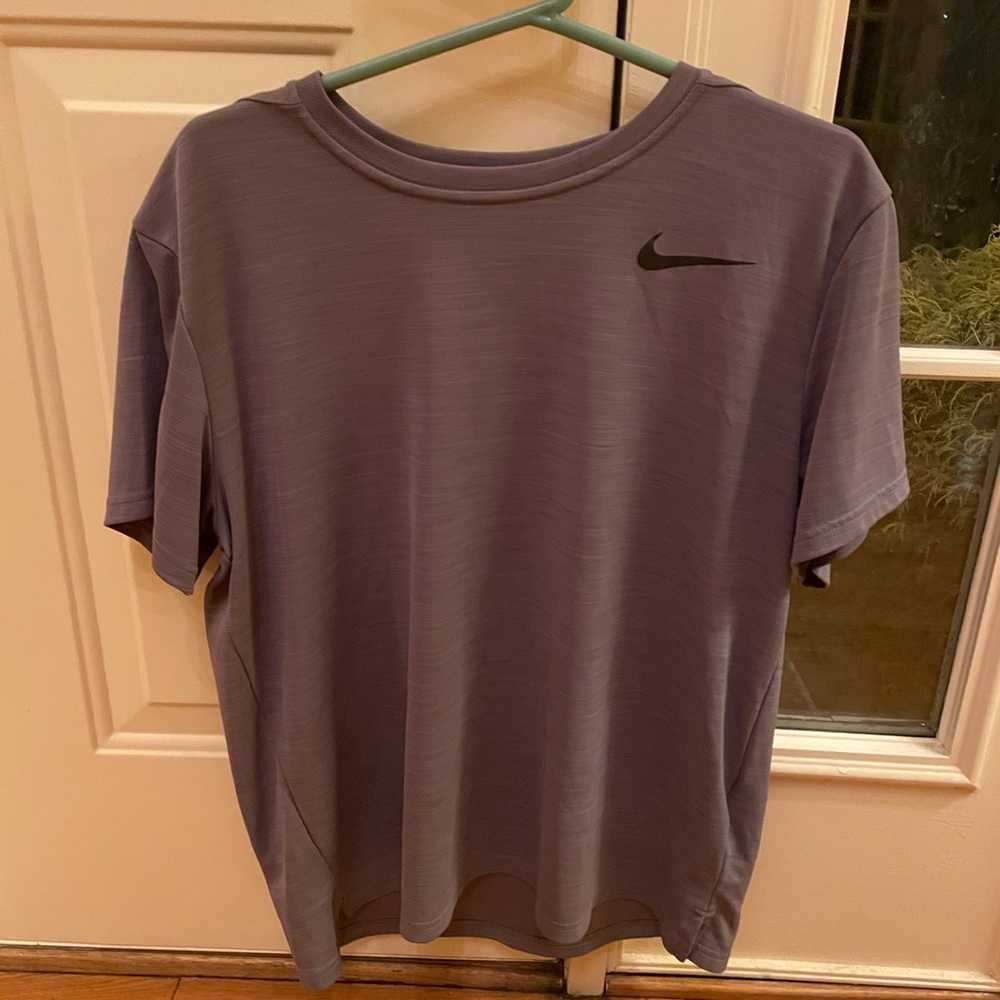 Nike Dri-Fit T-Shirt, Men’s L, Grey w/ Black Logo